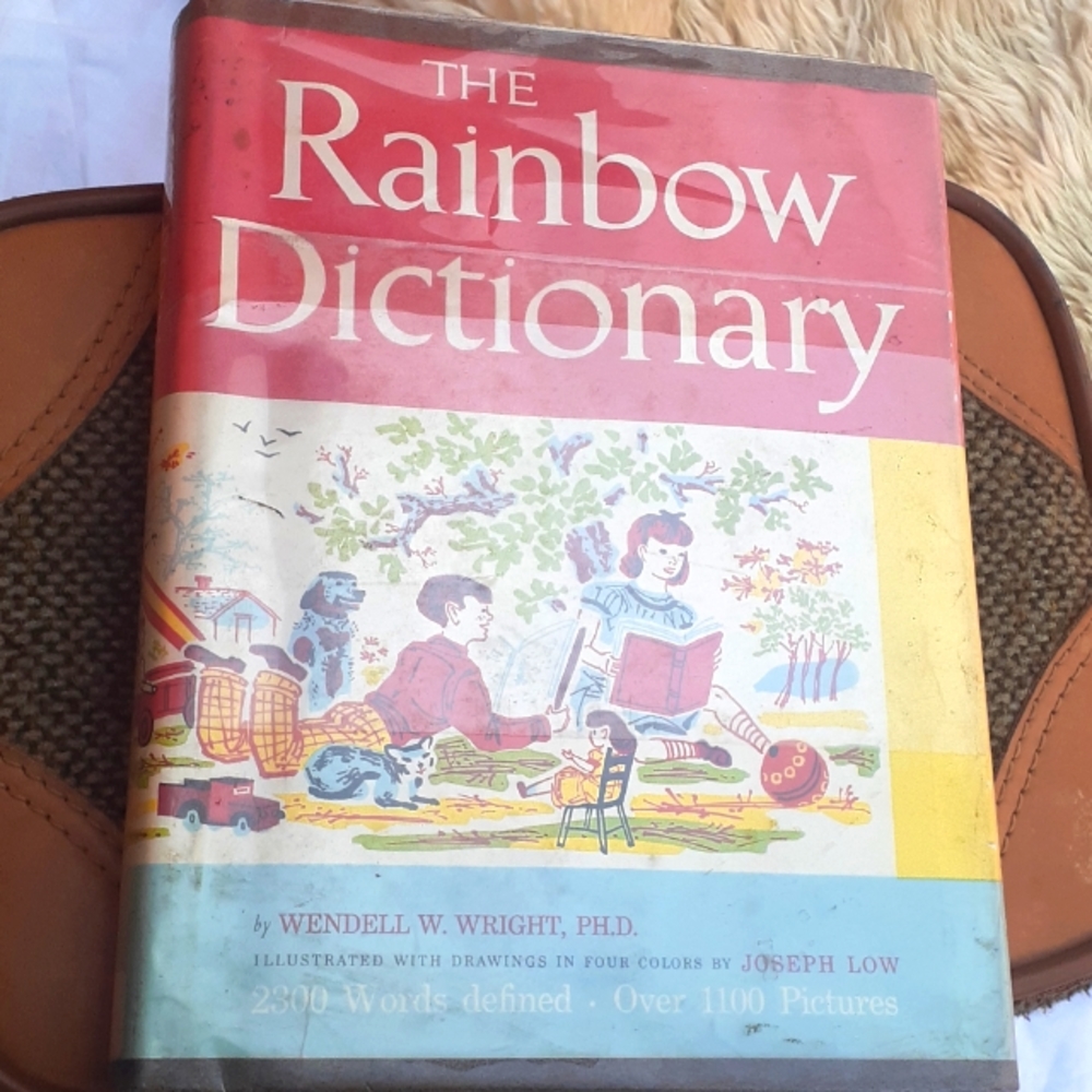 1947 VTG Childrens Book The Rainbow Dictionary Hardcover DJ